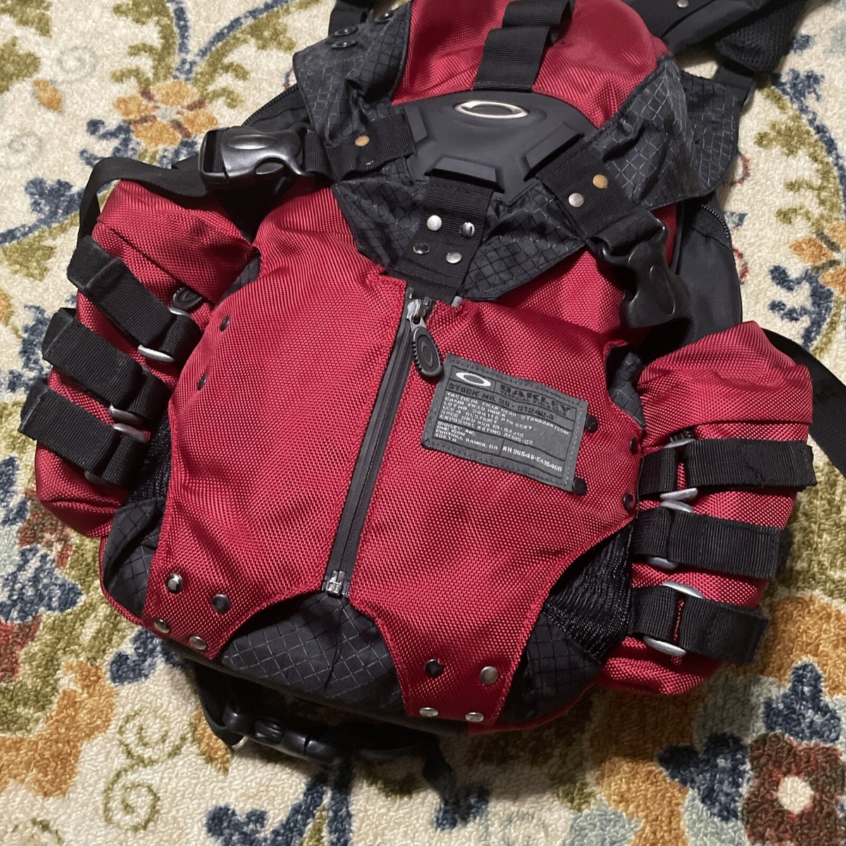 Oakley Software 00S Archive Y2K Tactical Red Icon Tech Polyester