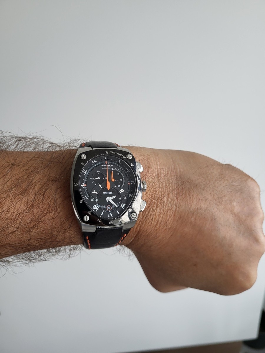 SEIKO SPORTURA KINETIC CHRONOGRAPH 7L22- TACHYMETER MEN'S WATCH | eBay