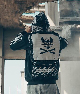 Niepce Unisex Cyberpunk X2 Techwear Jacket Streetwear Graphic Coat