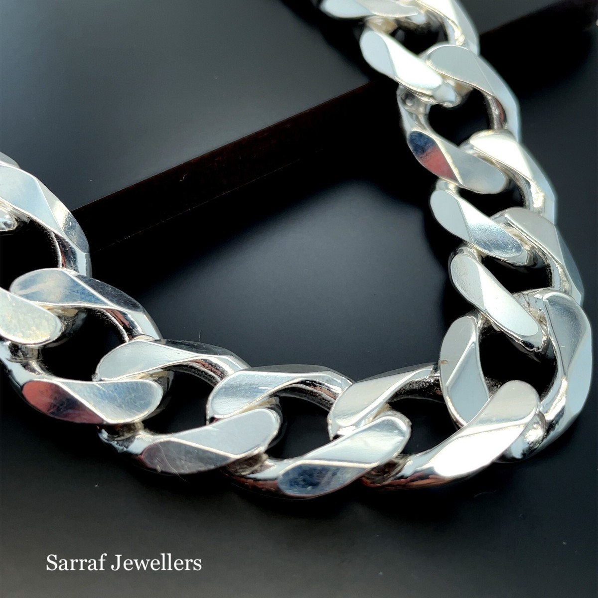 925 Solid Sterling Silver Classic Curb Chain Heavy Chunky Necklace