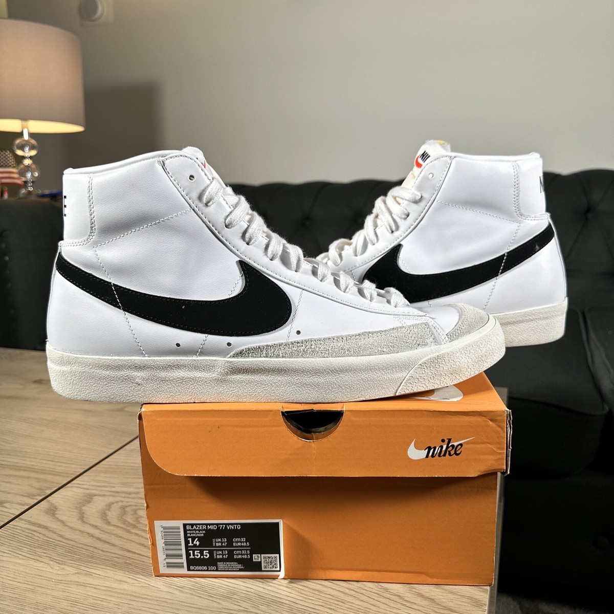 Nike Blazer Mid 77 White Black size 14 OG Asap Rocky Travis Scott