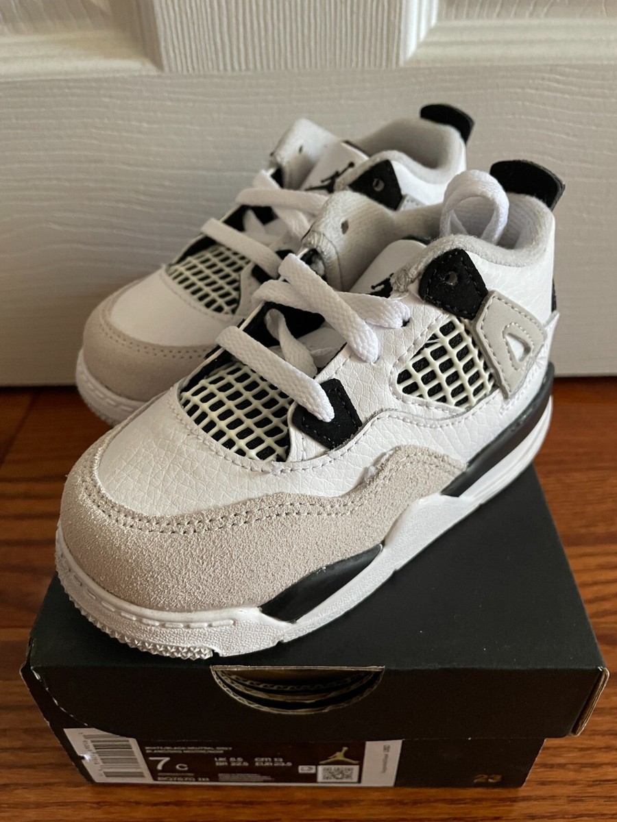 Jordan 4 Military Black Retro 7c TD BQ7670-111 NEW Toddler Tod