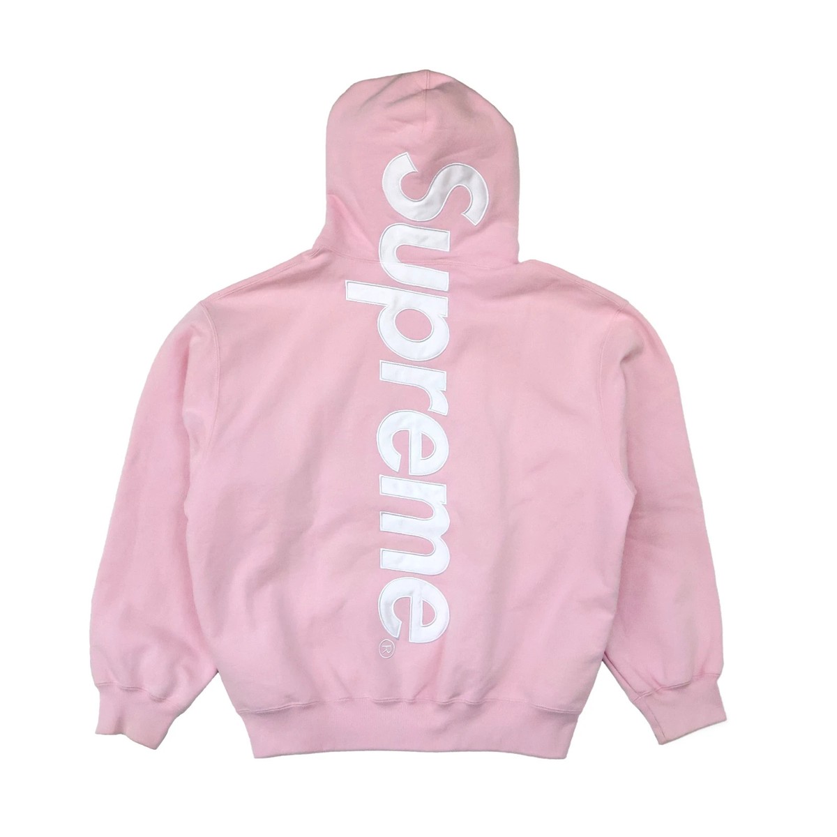 Supreme Satin Applique Hooded Sweatshirt Light Pink | eBay