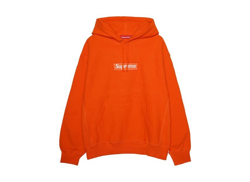 Supreme Box Logo Hooded Sweatshirt Orange | eBay