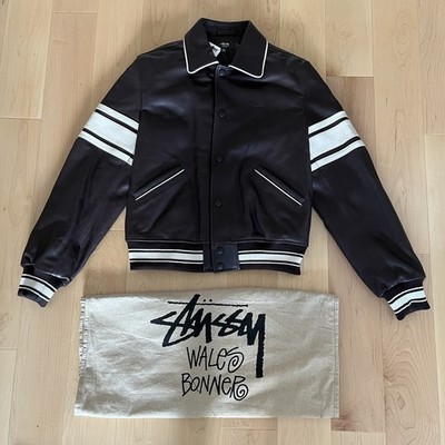 Stussy Wales Bonner Leather Varsity Jacket Size Medium & Collab