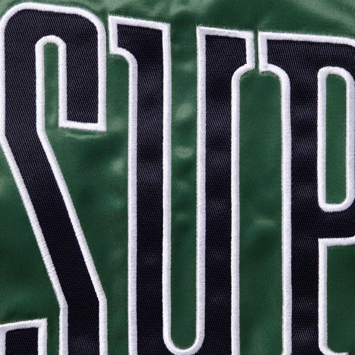 SUPREME SATIN PIPING PULLOVER HALF ZIP TRACK JACKET SS25 Green