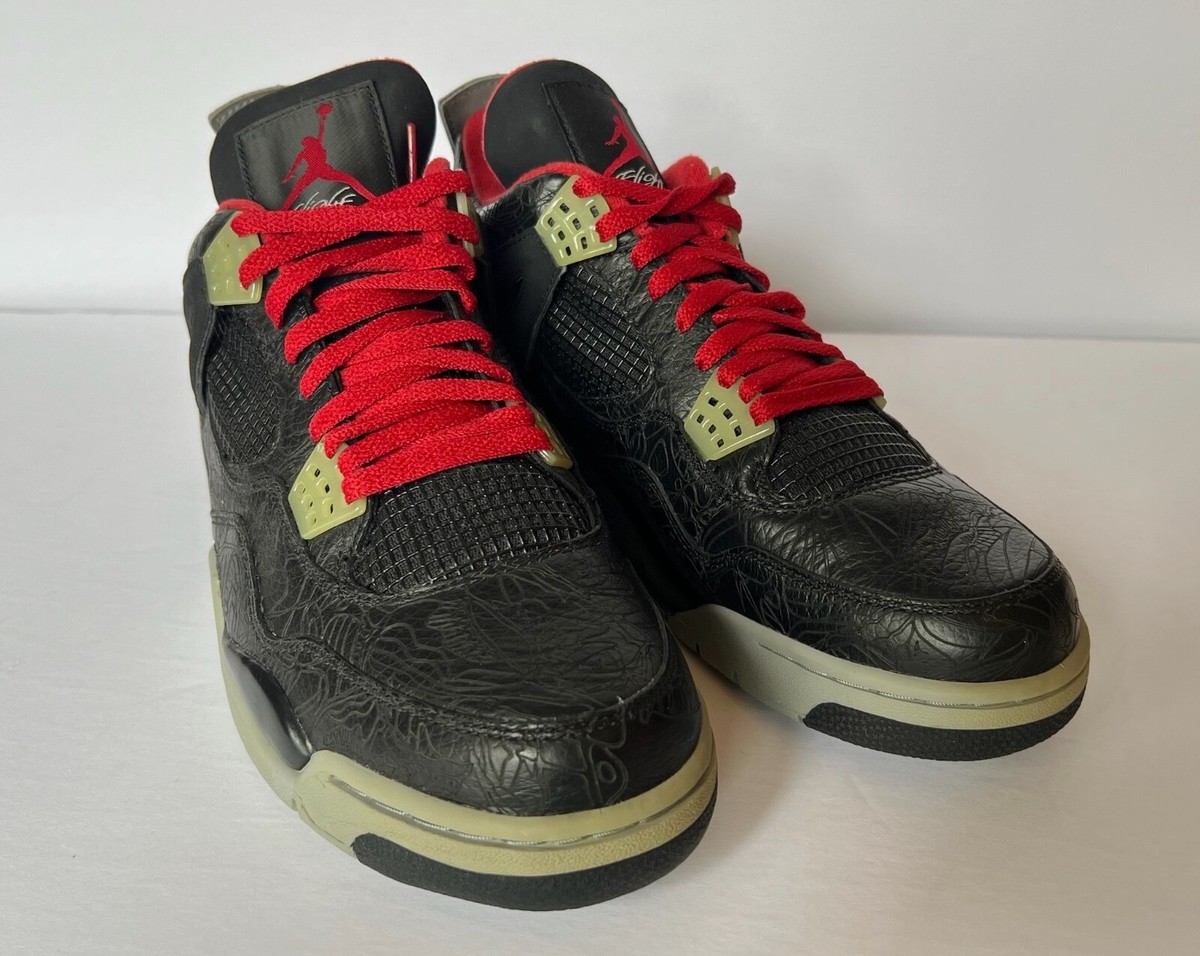 Size 11 - Air Jordan 4 Retro Rare Air Black Laser for sale online