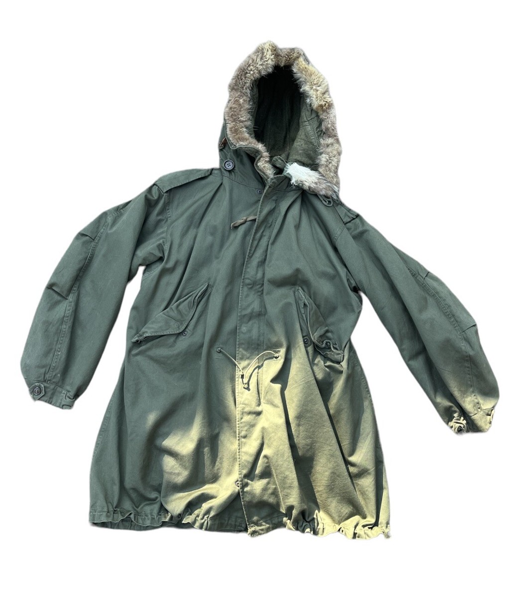 US ARMY M-1951 M51 FISHTAIL PARKA COMPLETE COYOTE FUR 1952 Small W