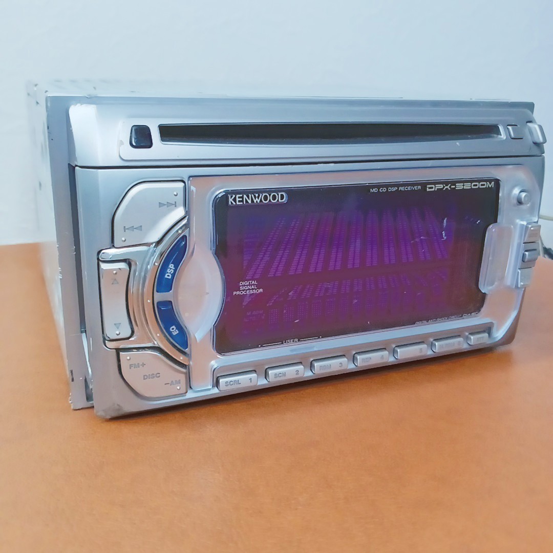 Kenwood DPX-5200M 2DIN Car Audio CD MD Receiver Tested Vintage