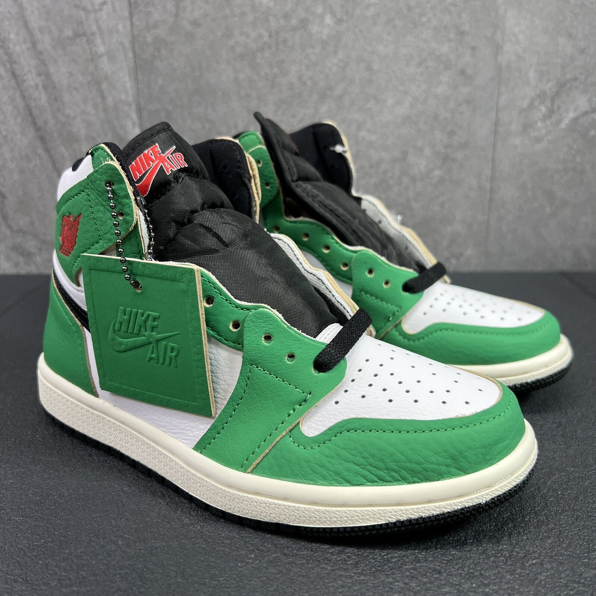 Air Jordan 1 Retro High OG Lucky Green Size 5.5 Womens White Green