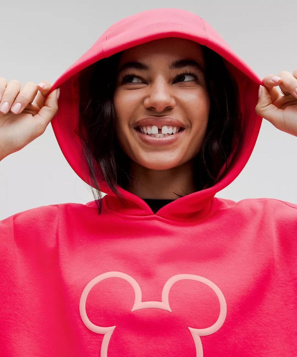 DISNEY X LULULEMON MICKEY FLEECE OVERSIZED HOODIE~LIP GLOSS PINK