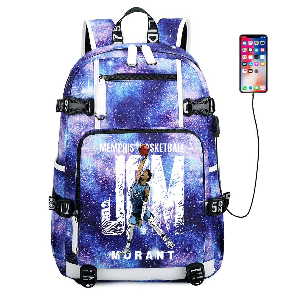 NEW Basketball Player Ja Morant Backpacks Sports Fan Bookbag with