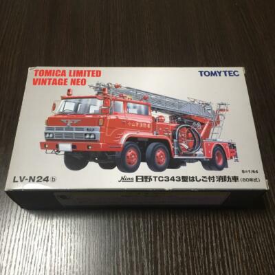 Tomica Limited Neo Tlv N24B Hino Tc343 Type Fire Truck With Ladder