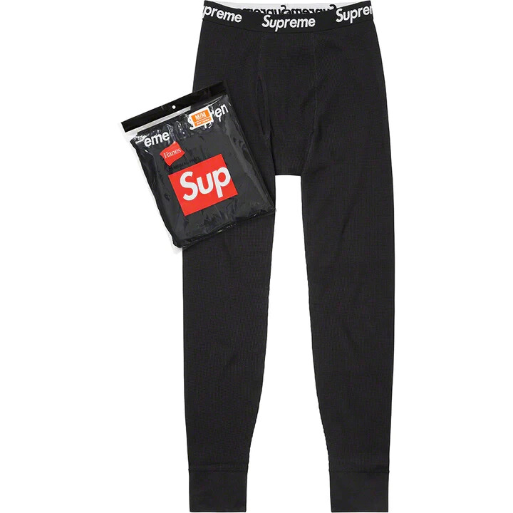 Supreme Hanes Thermal Pant (1 Pack) Black - L | eBay