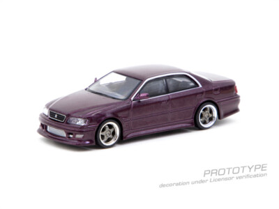 Tarmac Works 1:64 VERTEX Chaser JZX100 Purple Metallic Model Car