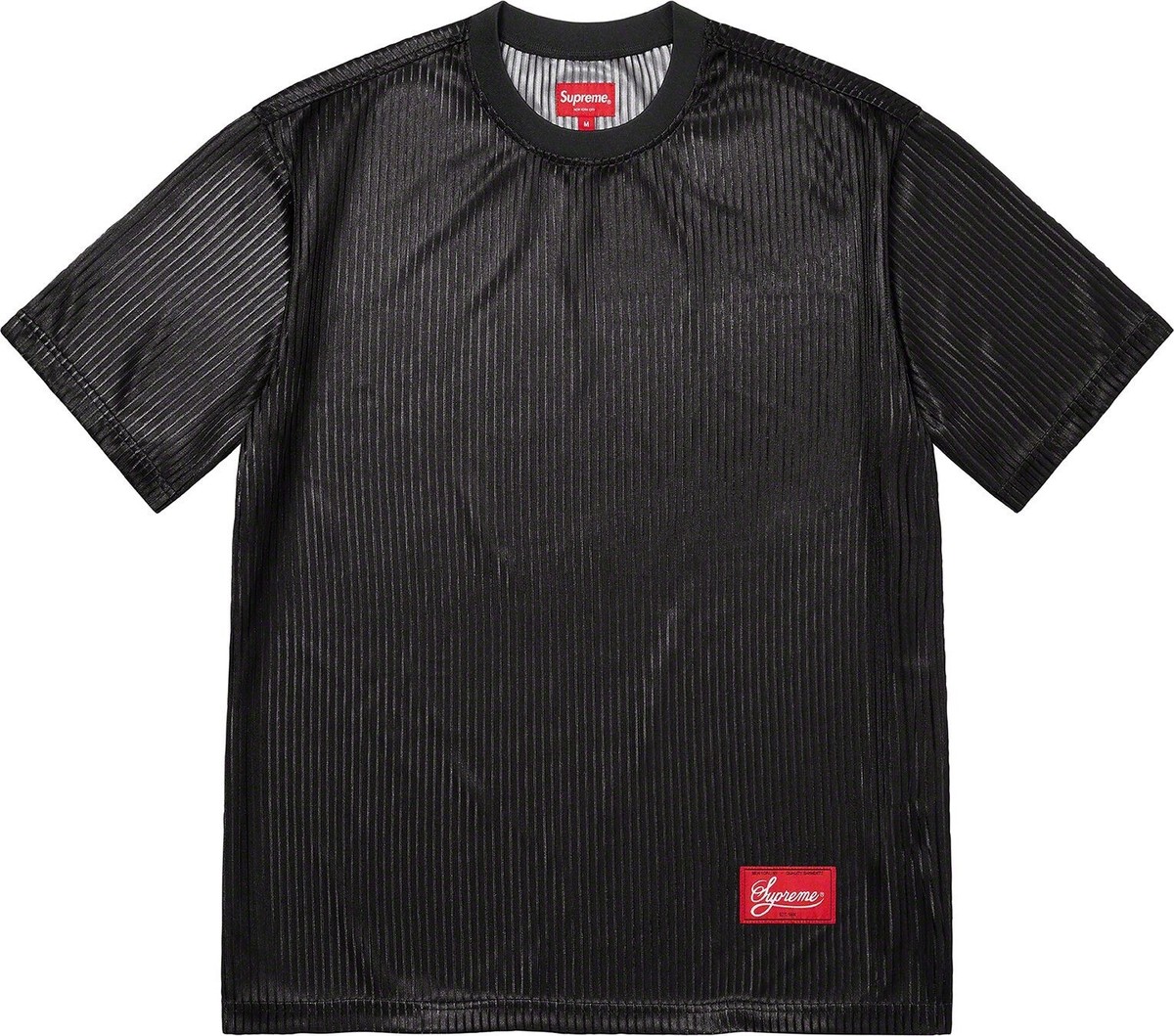 Supreme Gradient Mesh Stripe Jersey Black SS23 Men's Size XL Patch