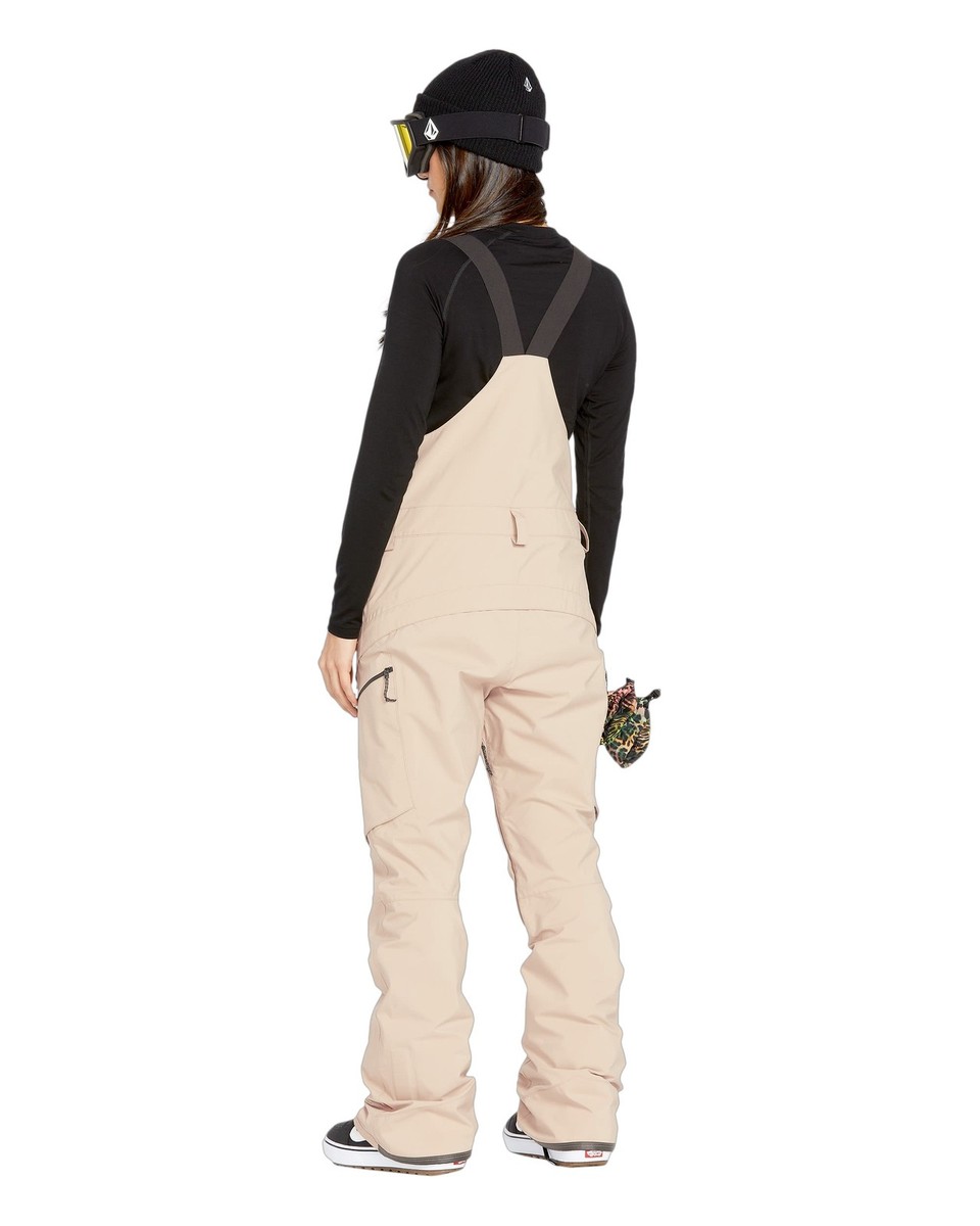 Volcom Elm Stretch Gore Bib Overall Women's Snow Pants, Sand