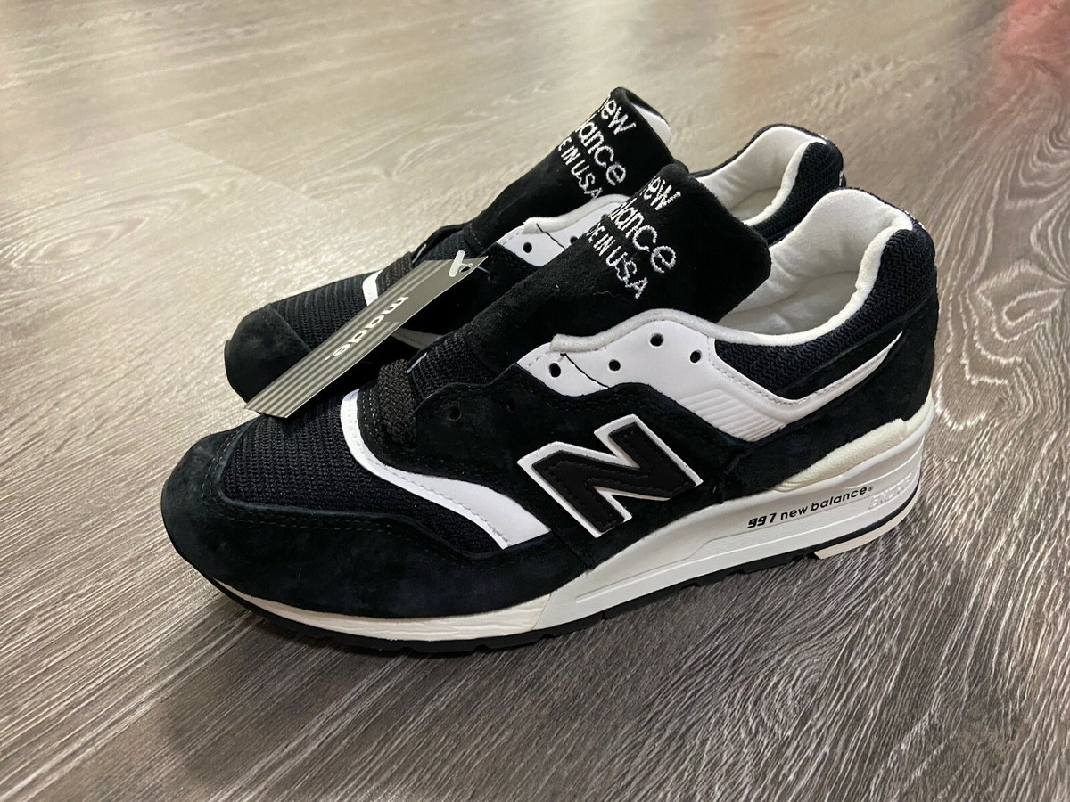 Men's New Balance 997 Running Shoes Made In USA Black White Size 5