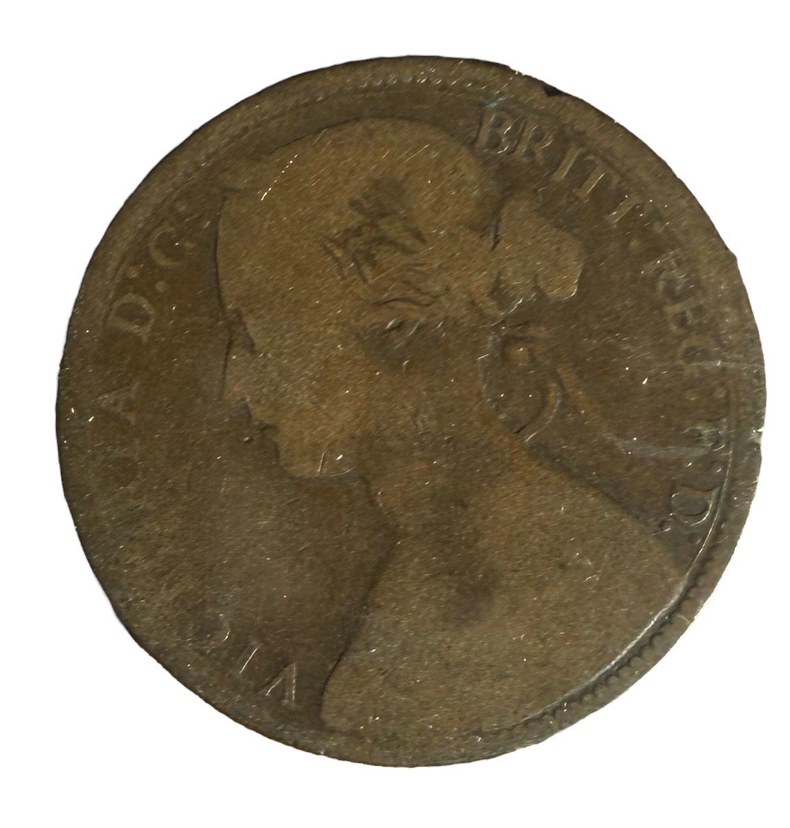 は*ぱ様 1839年マン島 ヴィクトリア女王 ペニー 銅貨 ハイグレード