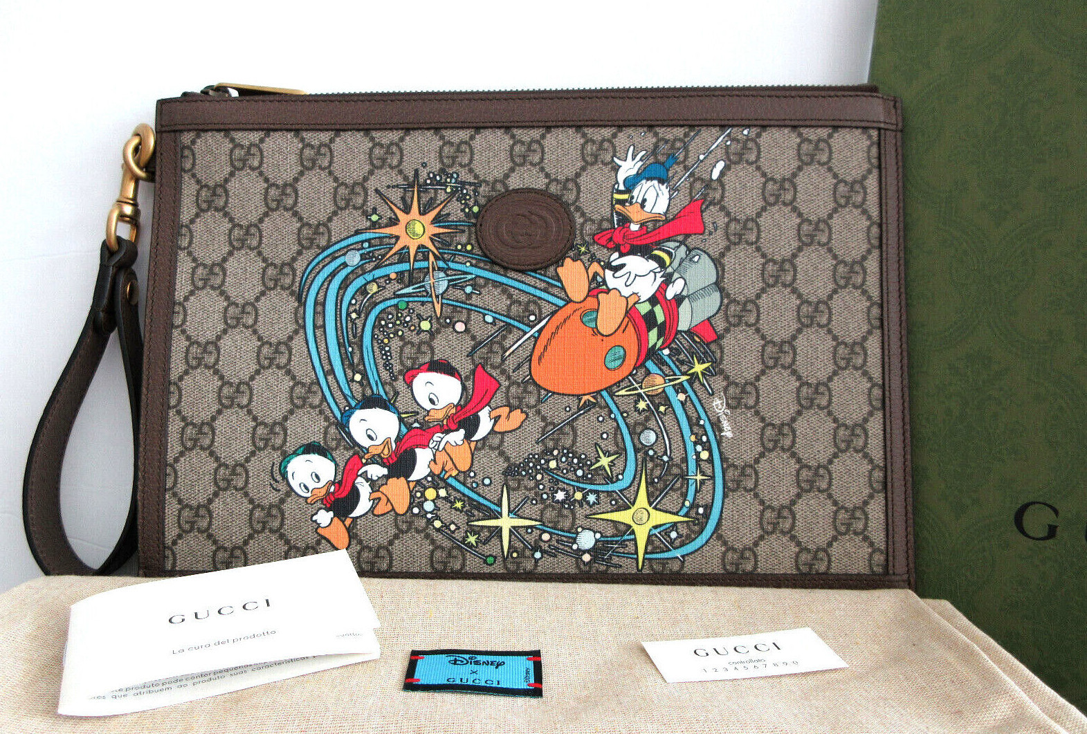 GUCCI Disney Wristlet Clutch Bag Collector's Item GG supreme