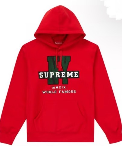 SUPREME NY MMXIX Hooded Hoodie Sweatshirt Red Cotton Men | eBay