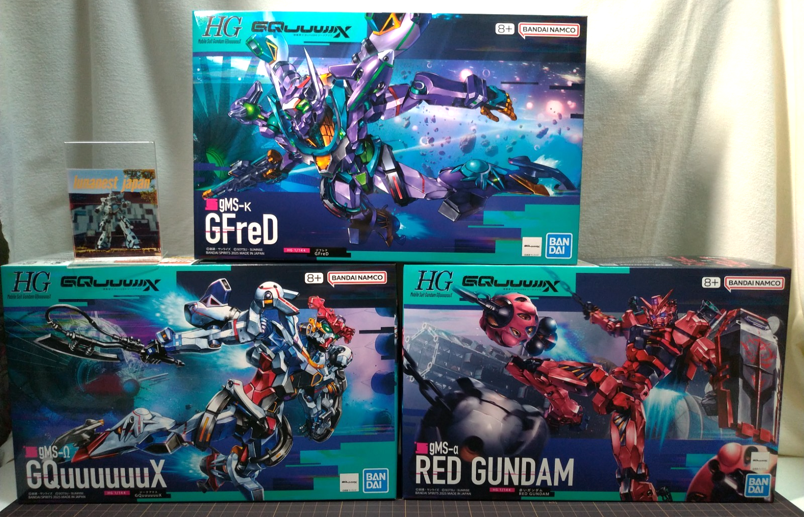 HG Gundam GQuuuuuuX + GFreD + RED GUNDAM Popular SET Plastic