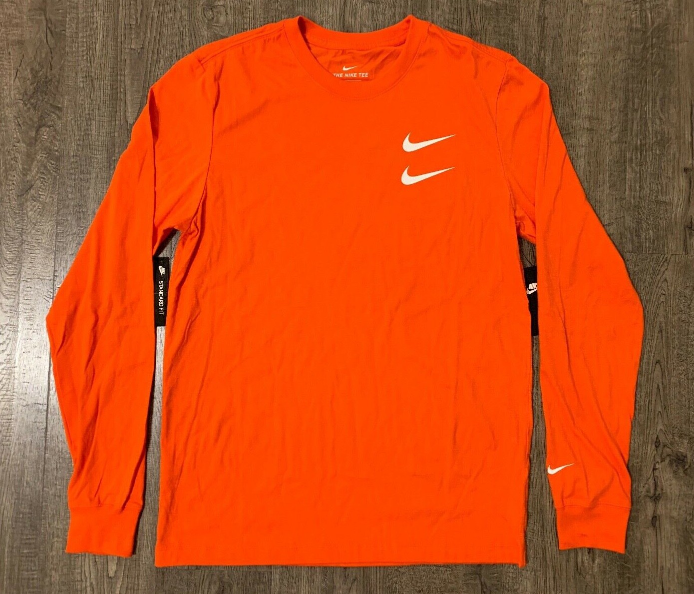Nike Sportswear Double Swoosh Long Sleeve Shirt Orange CK2259-891