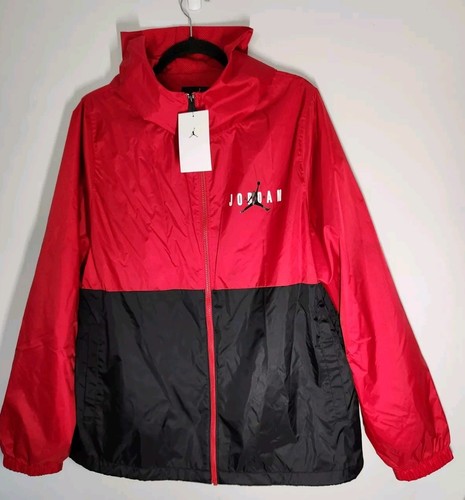 Air Jordan Essentials HBR Woven Full Zip Gym Red Black Jacket