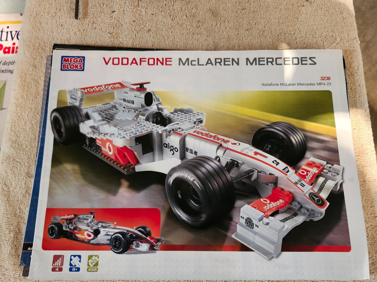 Mega Bloks Vodafone McLaren Mercedes MP4-22 F1 #3236 Instructions