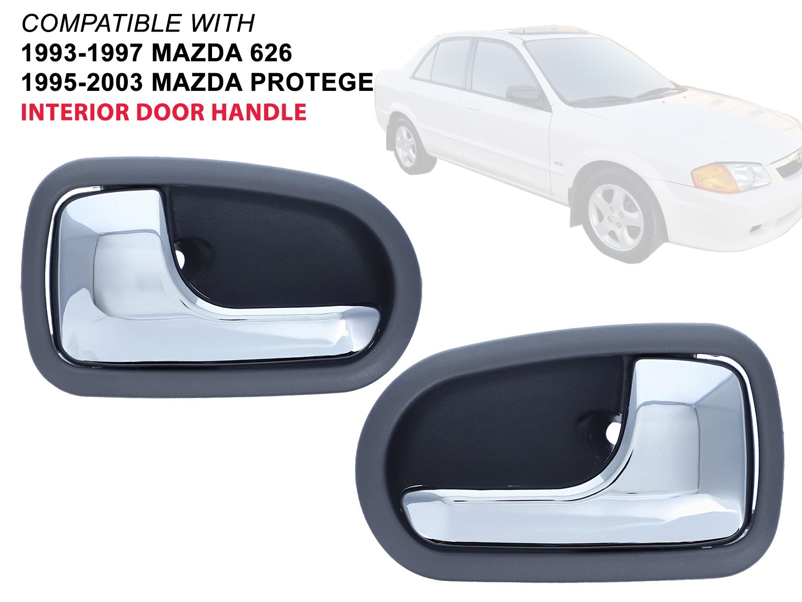 Front Rear Interior Door Handle for 95 - 03 Protege Mazda 626 Pair