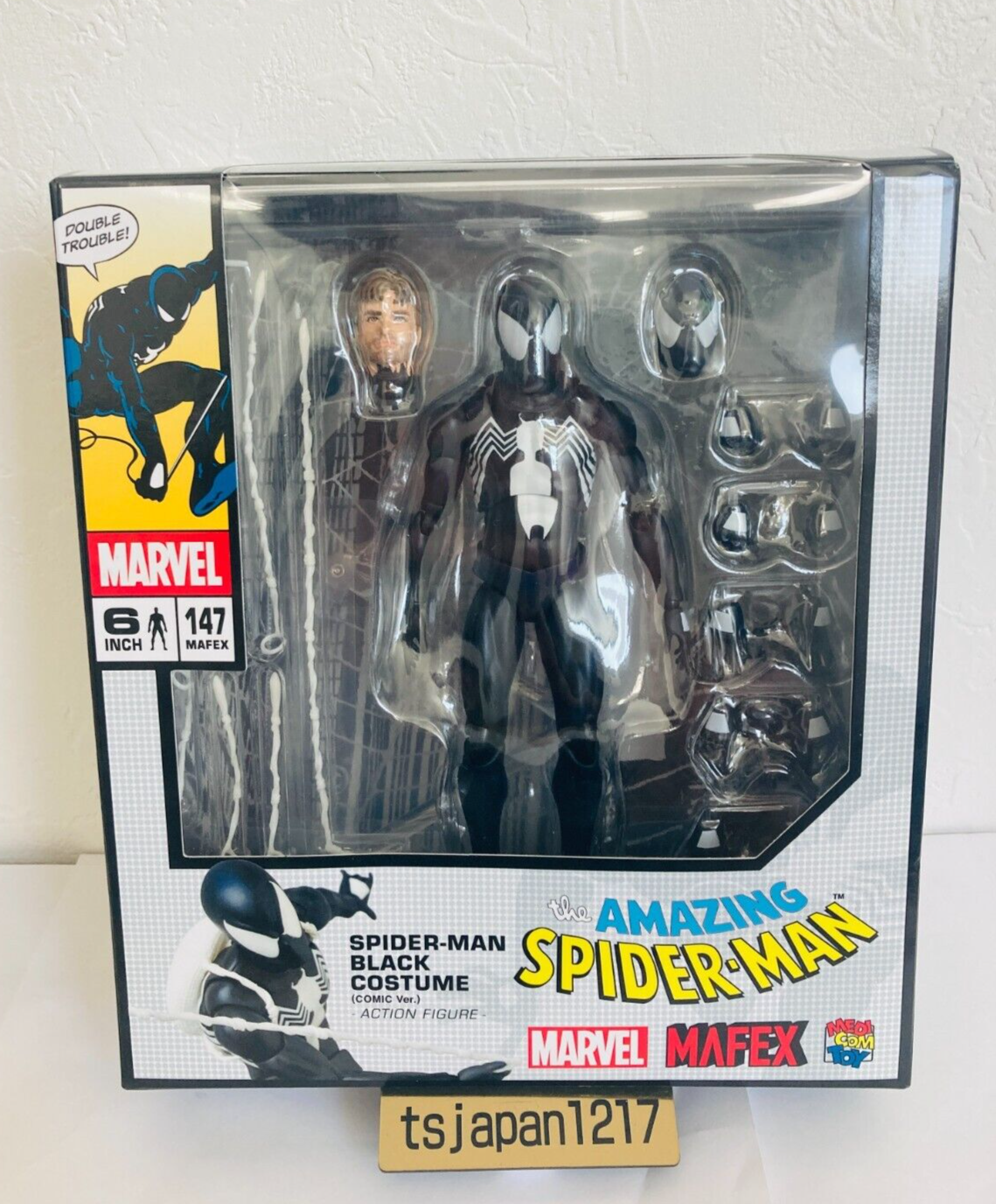 MAFEX Black Suit SPIDER-MAN Symbiote/Secret Wars COMIC Ver. No.147
