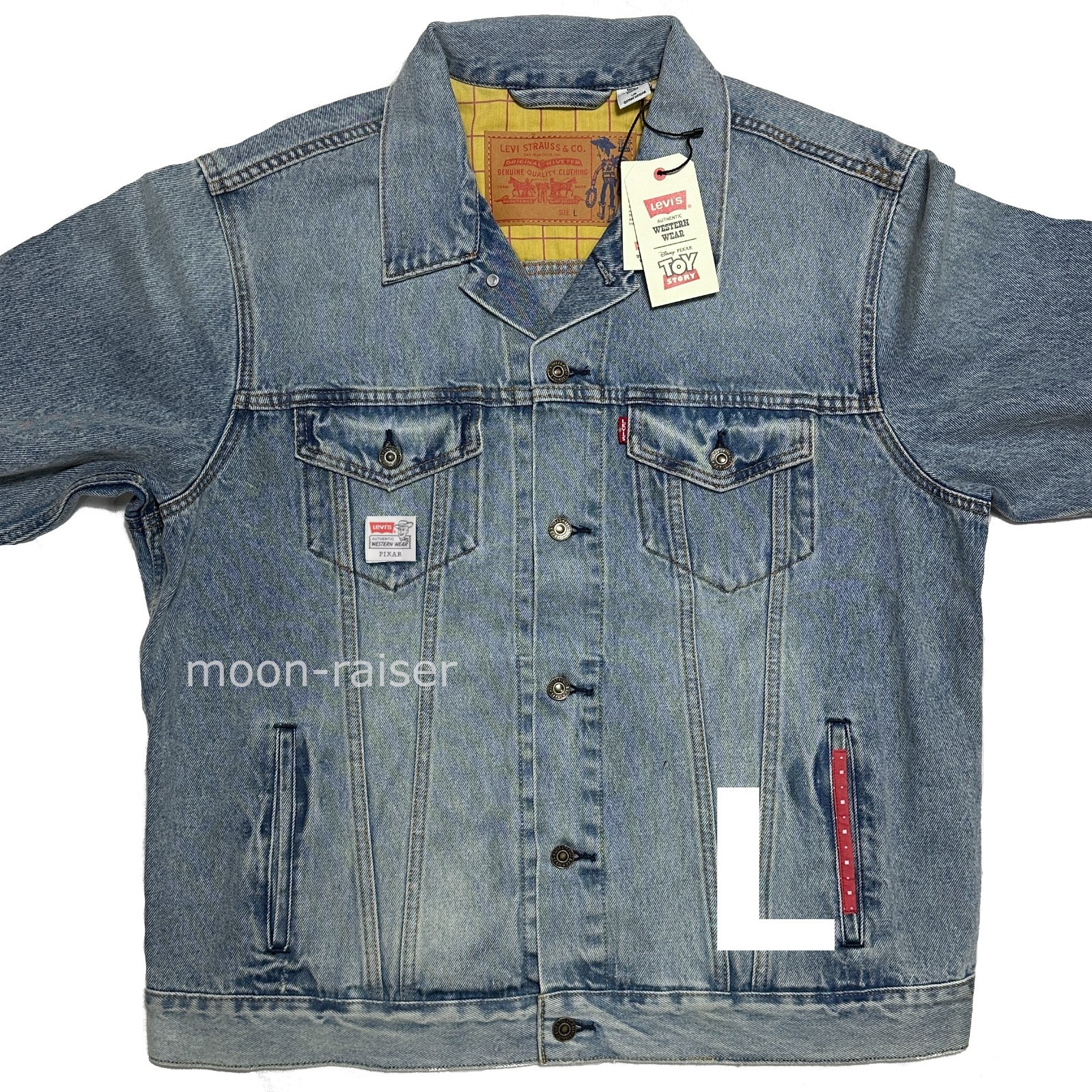 Levi's Disney Toy Story Denim Jacket Men's LARGE Woody Patch | eBay