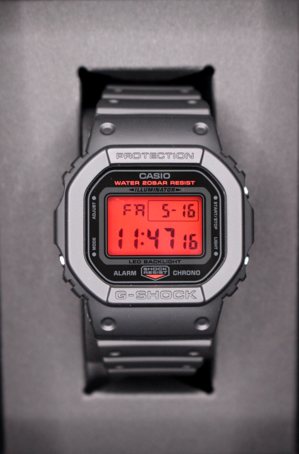 CASIO G-SHOCK DW-5600BBR-1JF BLACK AND BOLD RED Dial Square Gift
