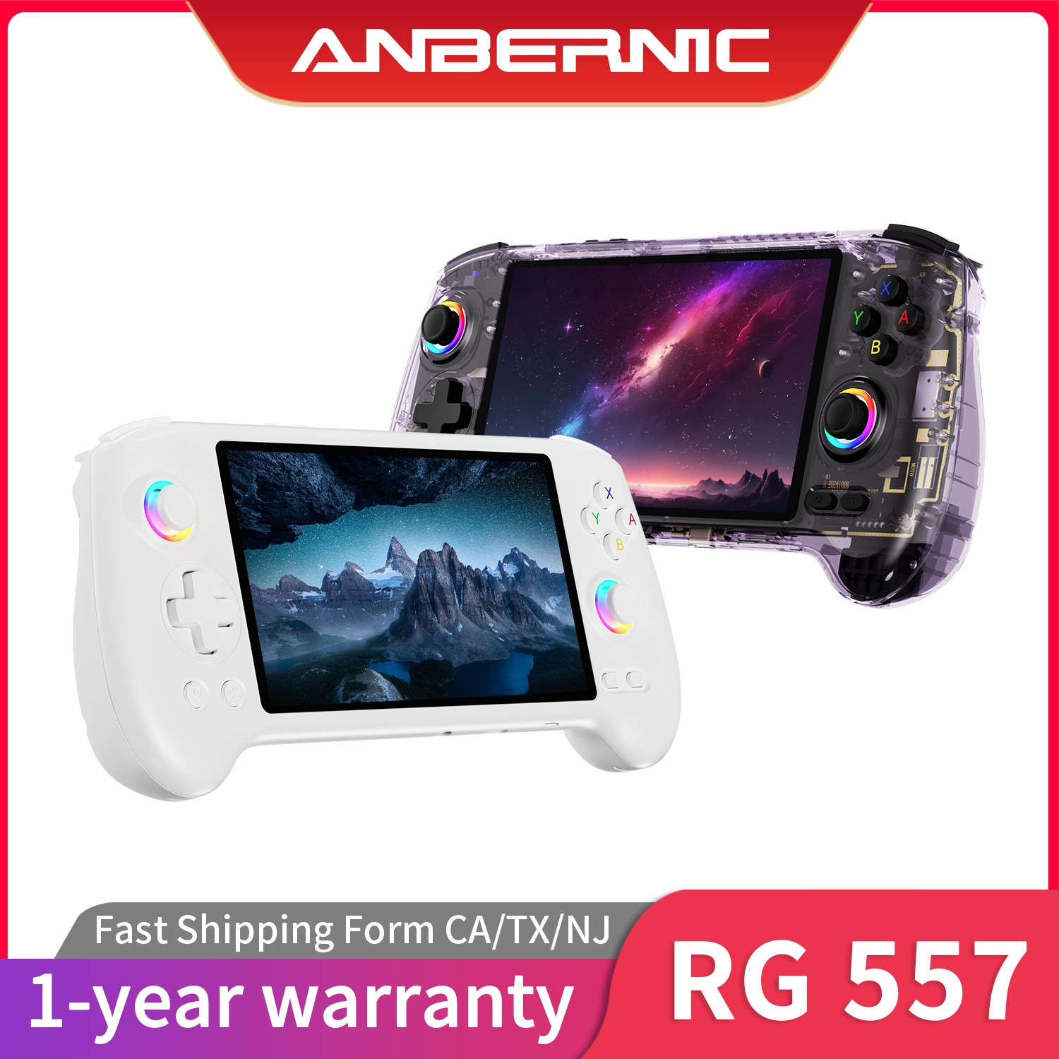 ANBERNIC RG557 Handheld Game Console Android 14 Battery 5500mAh