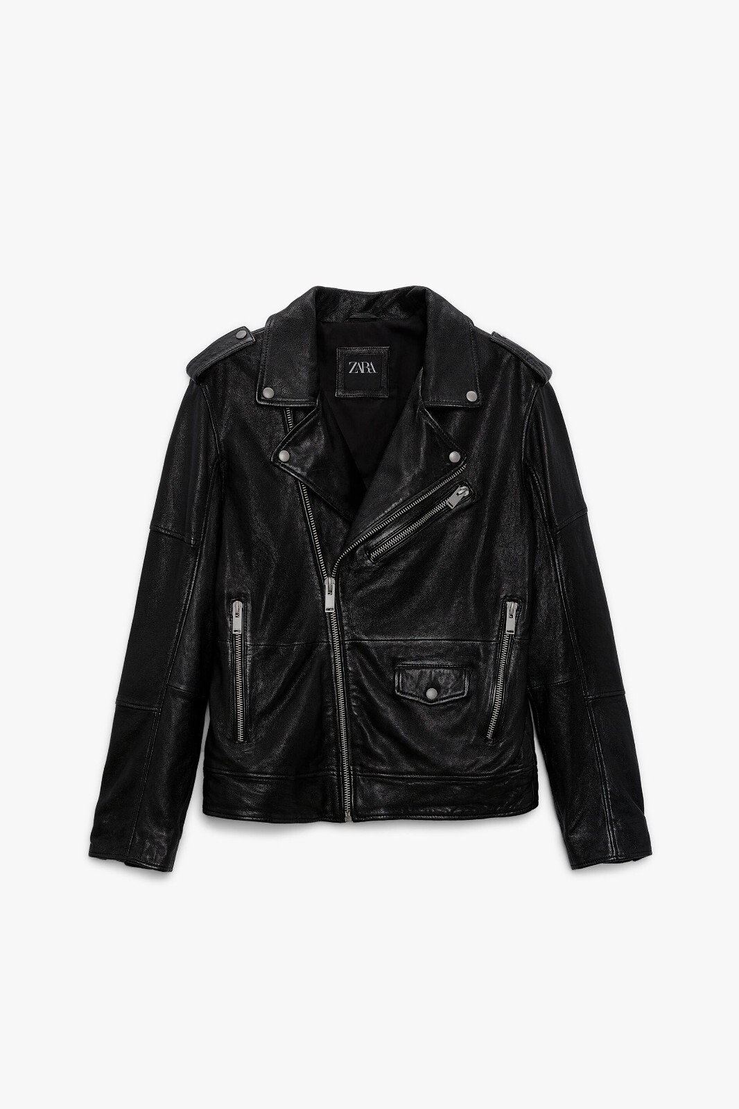 New Zara Biker Genuine Leather Jacket 5388/300 S Motocycle Cafe