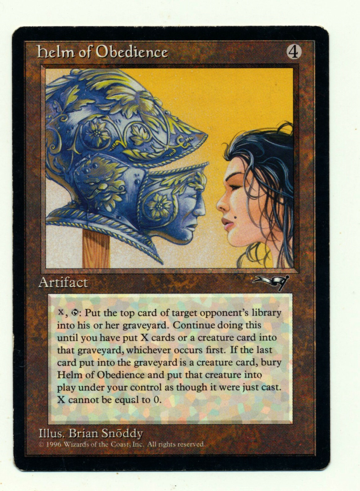 Helm Of Obedience MTG Magic The Gathering Alliances Reserved List