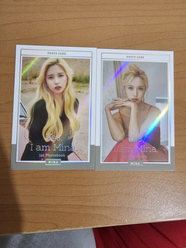 TWICE MINA 1st Photobook Yes, I am MINA Gray Ver with 2 photocard