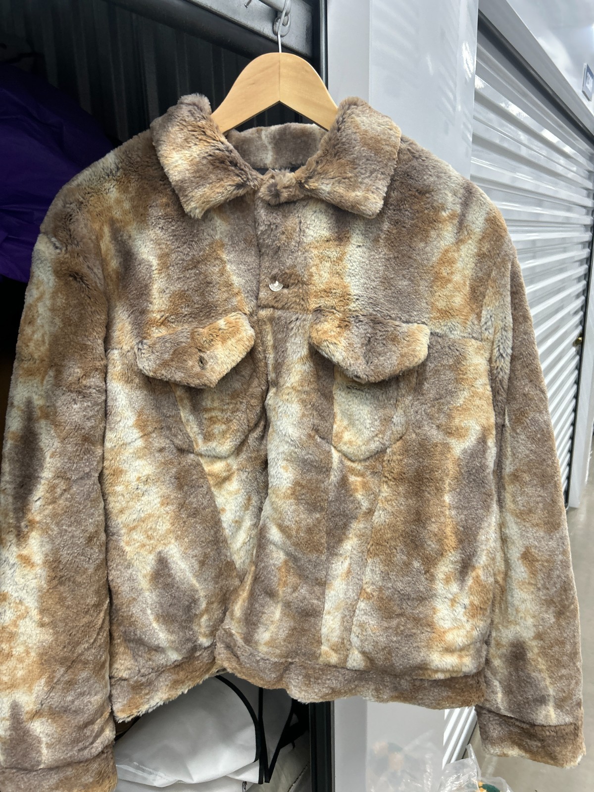 Palace Furry Trucker Jacket Brown | eBay