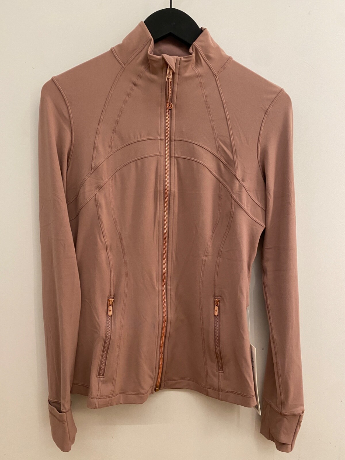 LULULEMON DEFINE JACKET NULU~TWILIGHT ROSE~ROSE GOLD ZIPPER~0-2 4