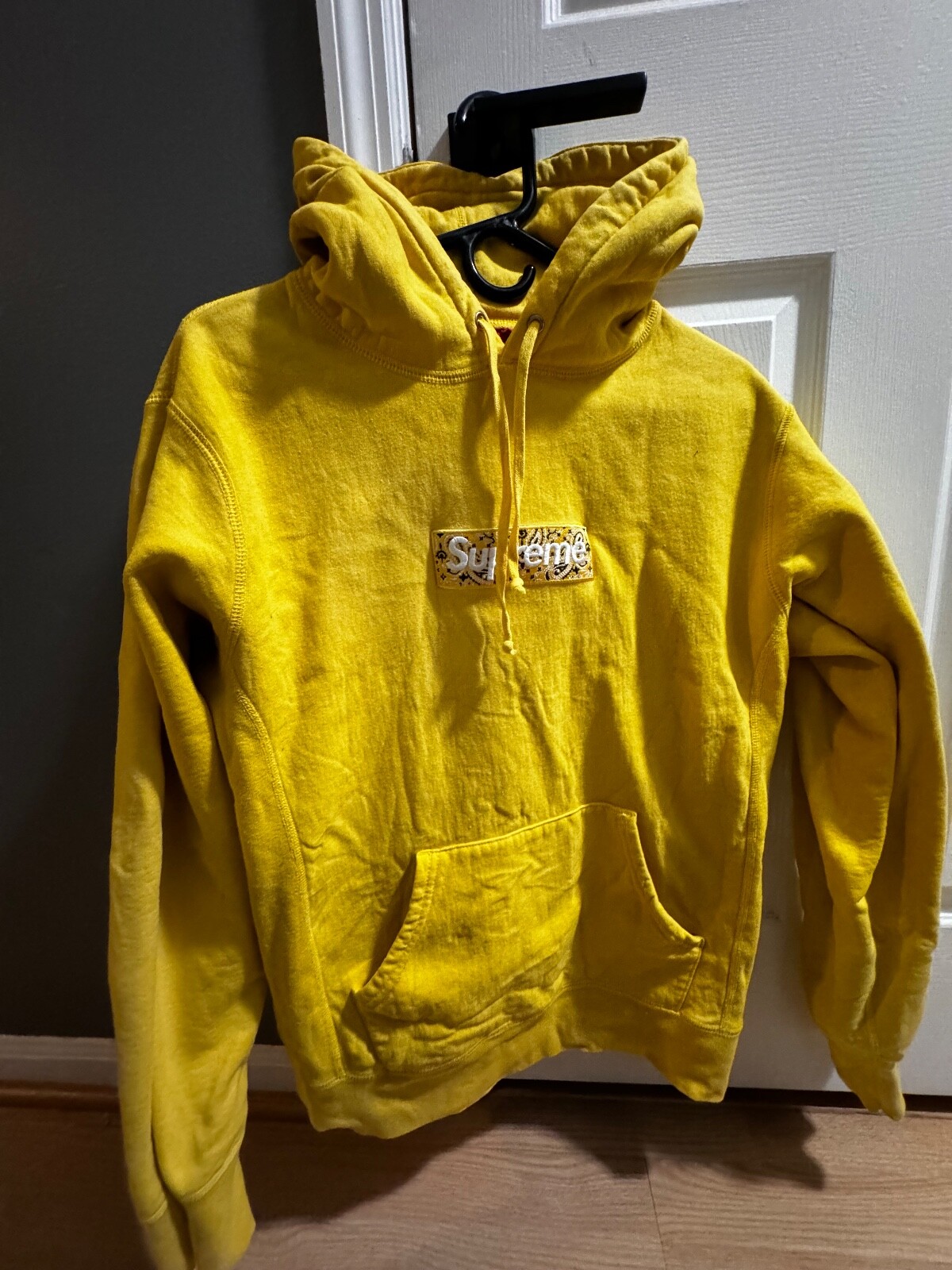Supreme Bandana Box Logo Hoodie - Yellow Medium | eBay