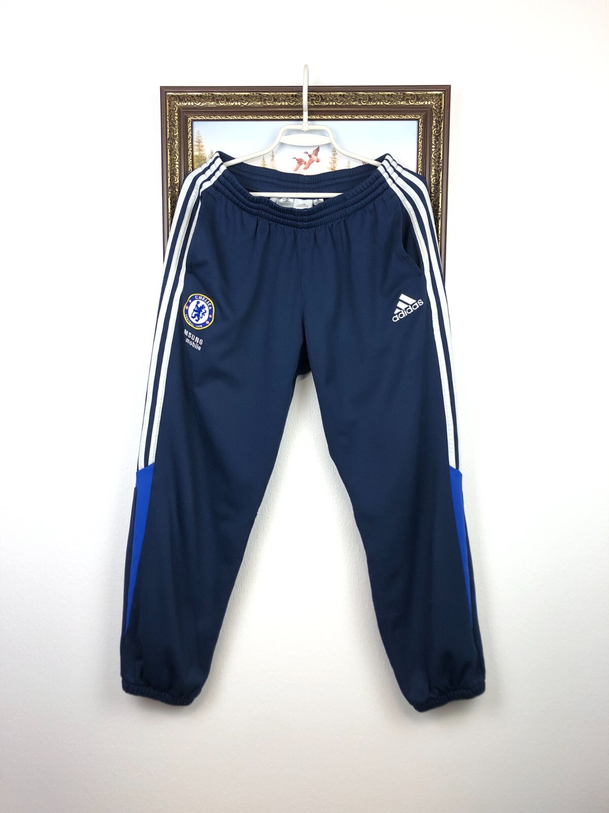 Vintage Adidas Chelsea Football Track Pants Soccer Sweatpants Mens