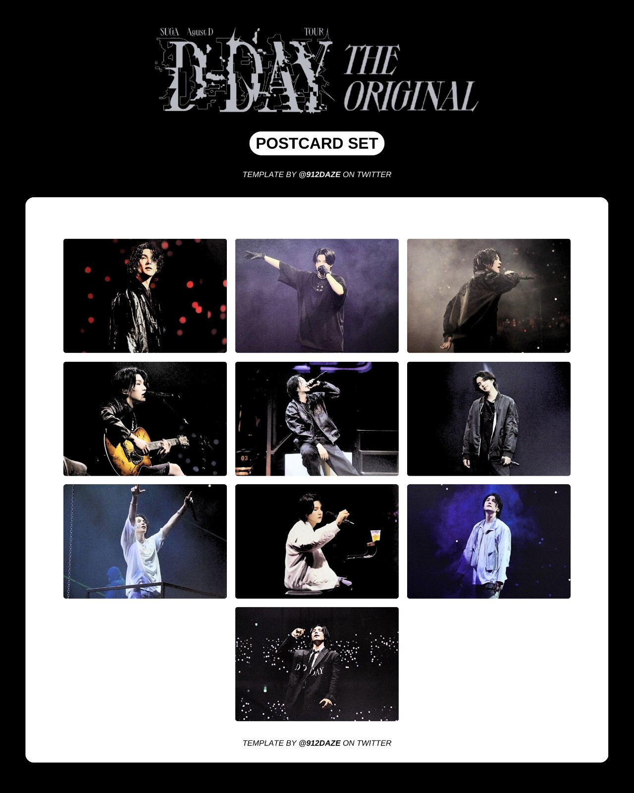 BTS SUGA AGUST D D-DAY THE ORIGINAL DVD POSTCARD OFFICIAL - IDOL