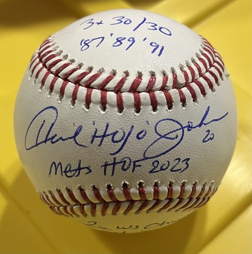 HOWARD JOHNSON NEW YORK METS 86 WS CHAMPS SIGNED OML BASEBALL 5