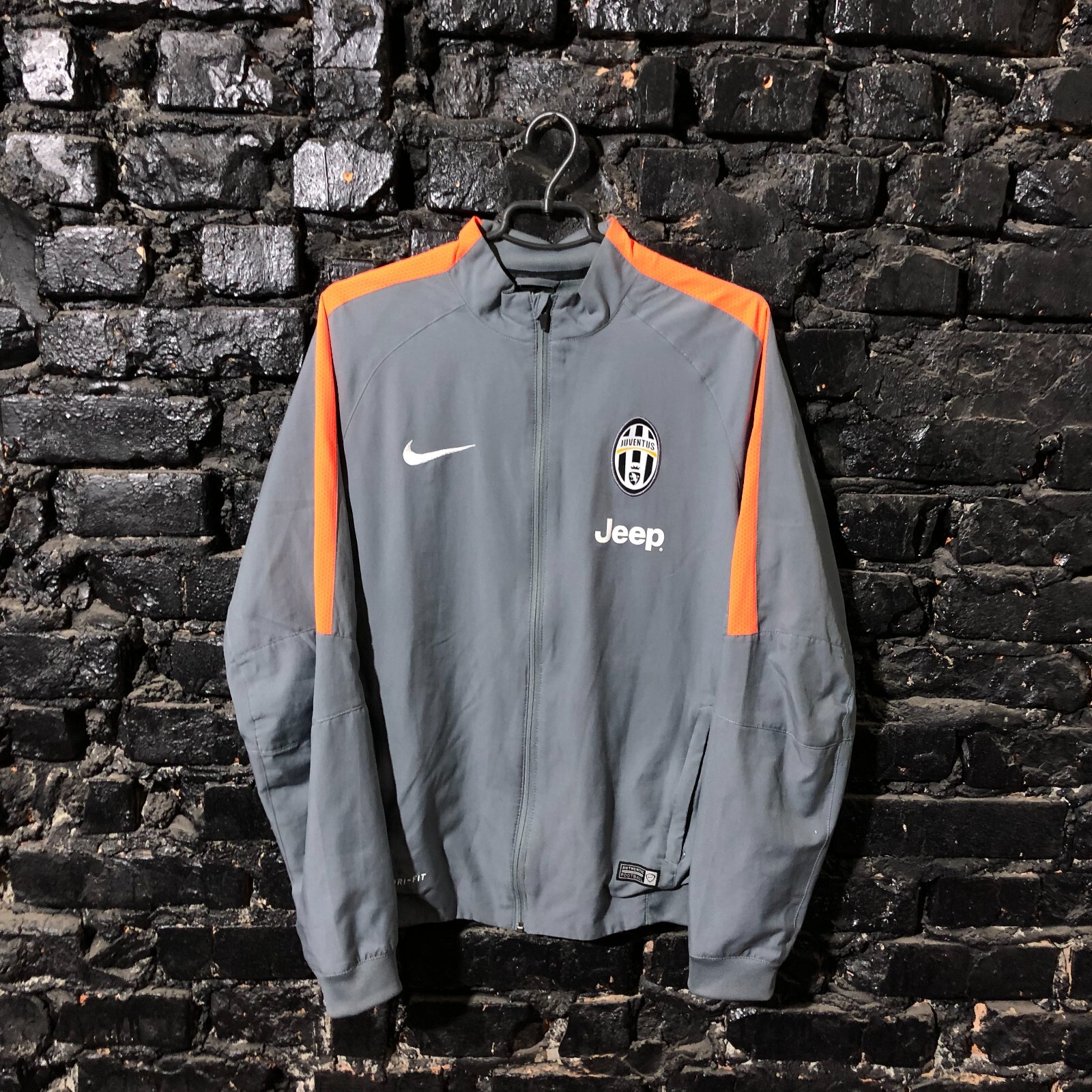 Juventus Training Jacket With Zipped Gray Nike Polyester Mens Size