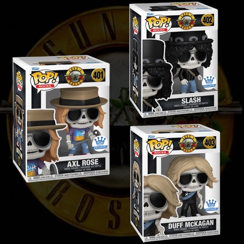 Guns N' Roses Funko Pop! 3PC SKELETON SET Axl, Slash & Duff #401