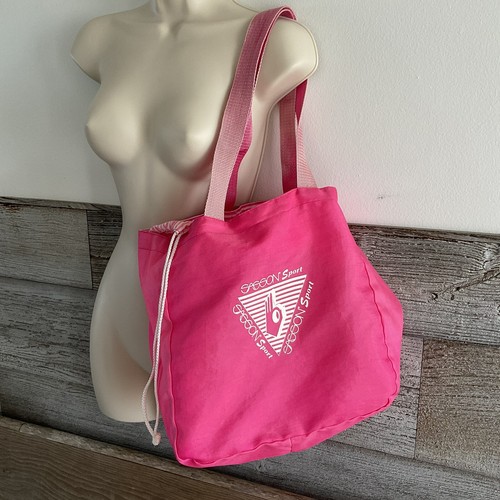 Vintage Retro 80's Sasson Sport Pink Tote Bag With Drawstring | eBay