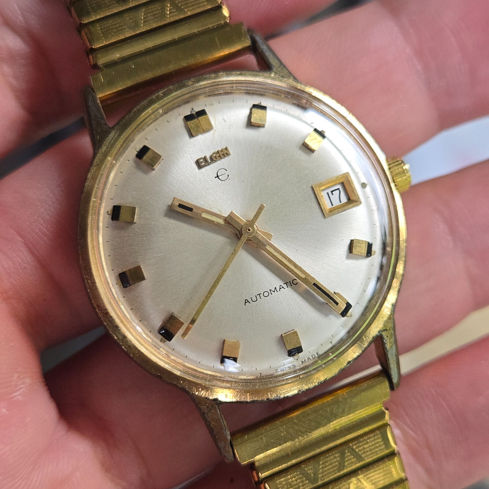 Vintage ELGIN men's automatic watch AS 1883 17Jewels swiss made