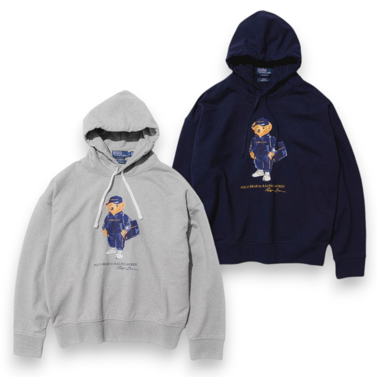 BEAMS x POLO RALPH LAUREN Hoodie 11-13-1254-770 Navy and Gold Logo