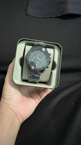 FOSSIL Bannon Mens Multifunction Watch Black Dial Day Date