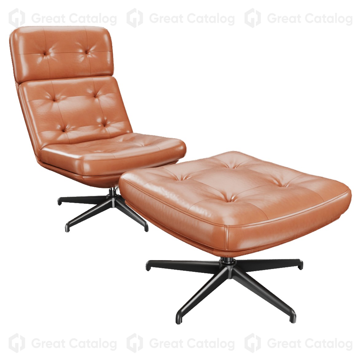 Armchair and Ottoman IKEA Havberg 3D model - GreatCatalog 31571